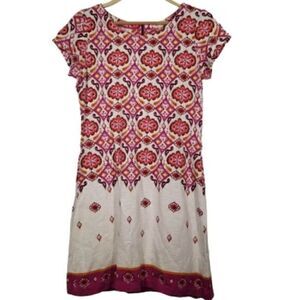 HATLEY Kaleidoscope Printed Cotton Sheath Dress